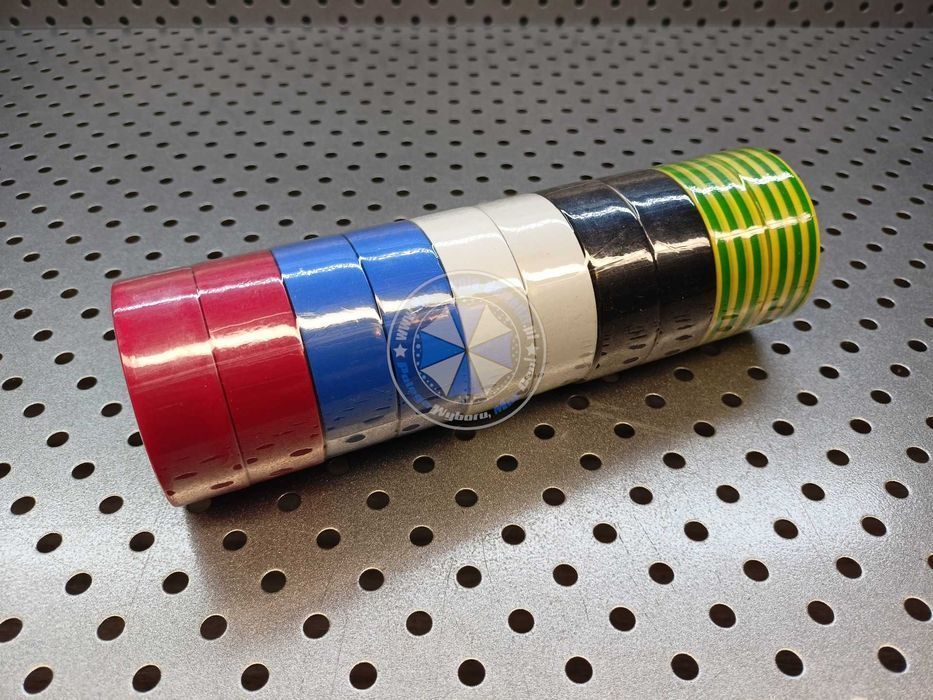 Taśma izolacyjna kolorowa 19mm x 0,13mm x 10m - zestaw 10 sztuk