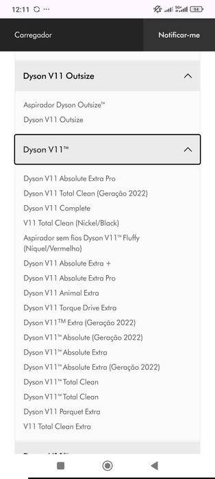 Carregador Dyson 969350