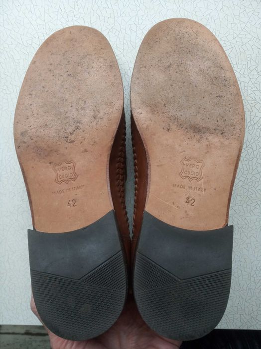 Кожаные плетеные туфли лоферы Russell&Bromley, размер 42, стелька 265 мм