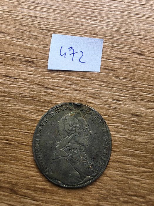 Srebrna moneta 20 Krajcarów 1786 - Salzburg - Hieronim Colloredo - Srebro