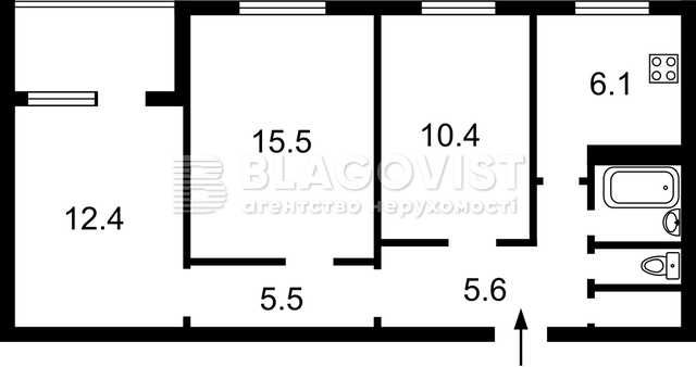 3-комнатная квартира по адресу ул. Чернобыльская (площадь 58 м²) - Atlanta.ua - фото 12
