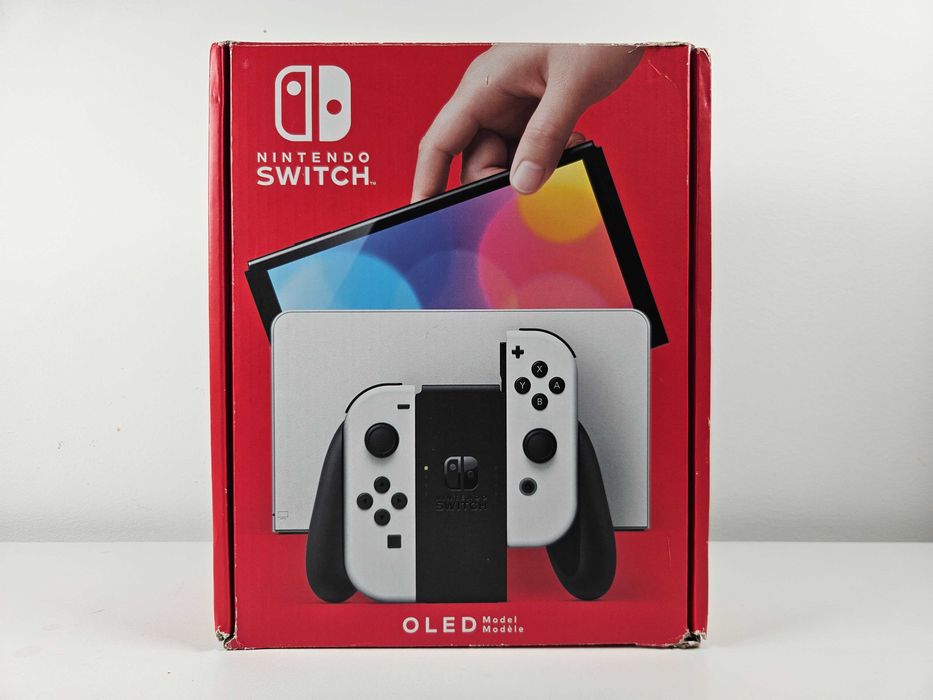 Nintendo Switch OLED biały – kompletny zestaw z grą DreamWorks