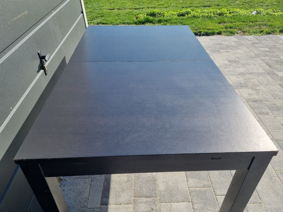 Stół IKEA BJURSTA czarny 84 x 140 - 220 cm