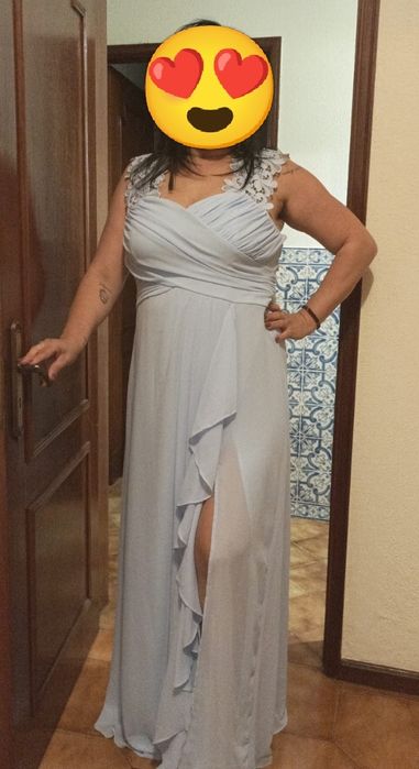 Vestido casual azul cerenite