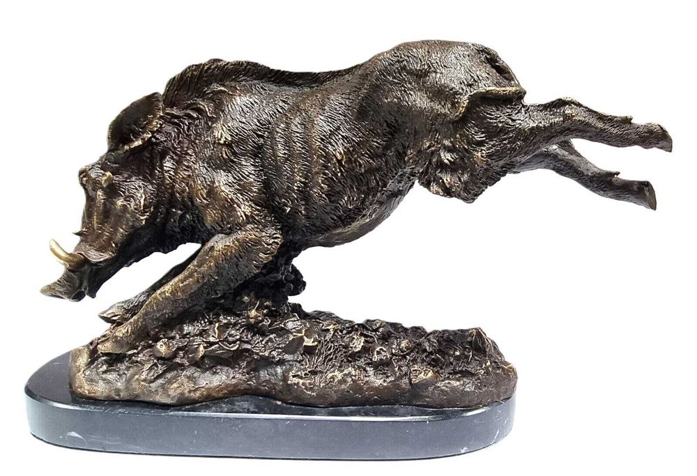 Фигура Дикий кабан Скульптура Охота Бронзa фигурка статуэтка Barye