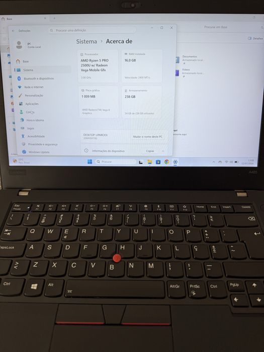 Lenovo ThinkPad A485 | Ryzen 5 PRO | 16GB RAM | SSD 256GB | Windows 11