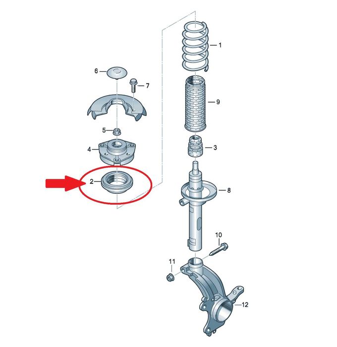 Rolamentos de Batente da Suspensão VW e Audi NOVO e ORIGINAL