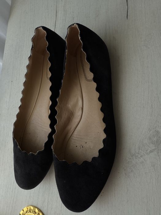 Chloe балетки мокасини мокасины замш кожа 37 37,5