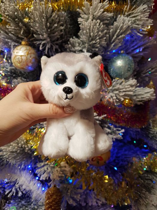 Ty beanie boos глазастик хаски BUFF плюшевый 15 см