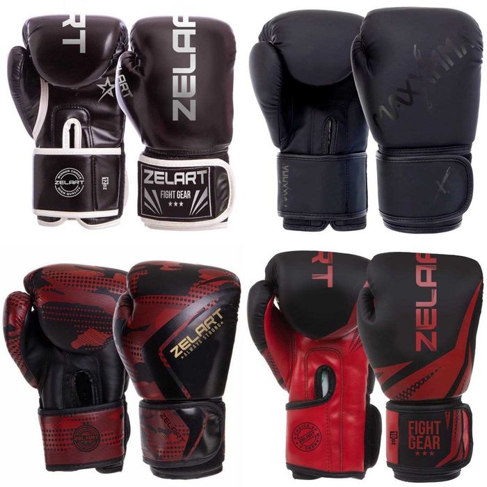 venum zelart рукавички для боксу перчатки боксерские 8 10 12 14 чорні