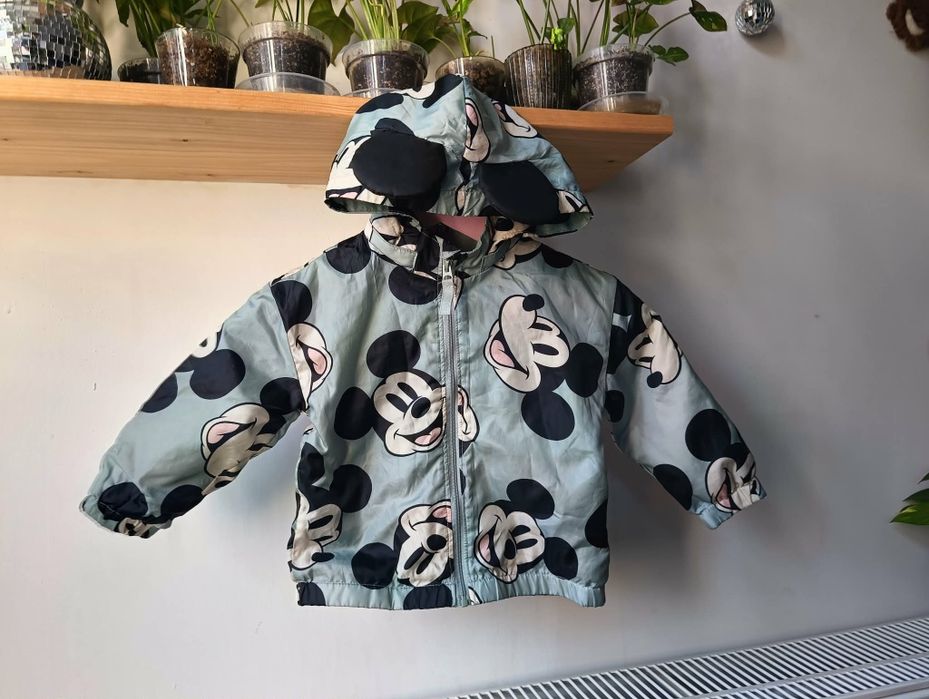 Kurtka wiosenna wiatrówka h&m 86 myszka Mickey Miki