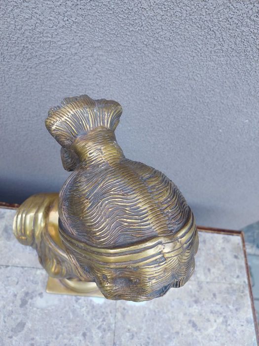 Figura popiersie Diana Artemida bogini łowów i lasów mosiądz