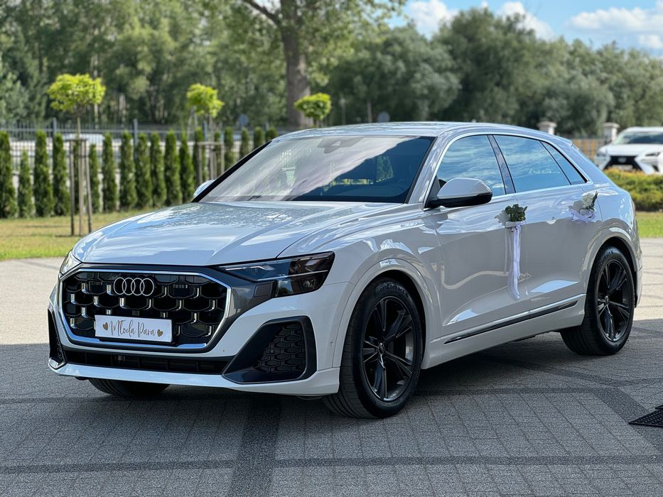 Samochód, Auto do ślubu, Lift BIAŁE AUDI Q8 - 2024, auto na wesele