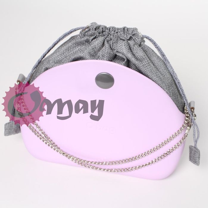 Szary organizer OBAG MOON LIGHT worek pleciony 2 kieszenie komin OMAY