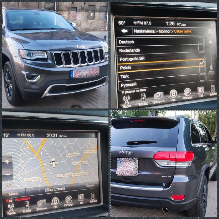 Konwersja Polonizacja Jeep Chrysler Dodge uConnect