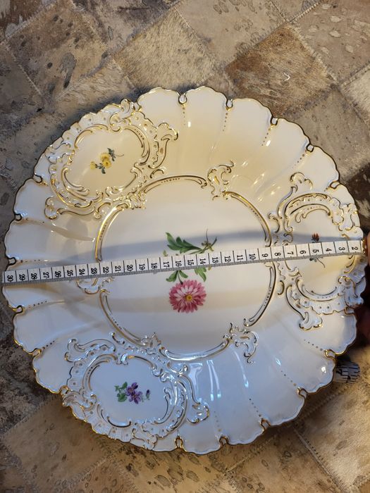 Misnia (Meissen) 30cm  Porcelana Talerz Patera  dekoracyjna