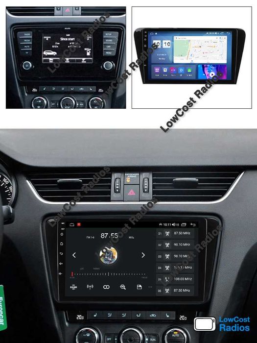 Auto Rádio 10 Polegadas SKODA OCTAVIA 3 | GPS Android BT USB APPS WIFI