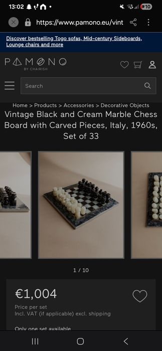 Szachy marmurowe rękodzieło