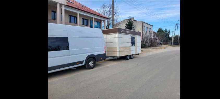 Przyczepa gastronomiczna 4m/9m wyposażenie do gastronomi