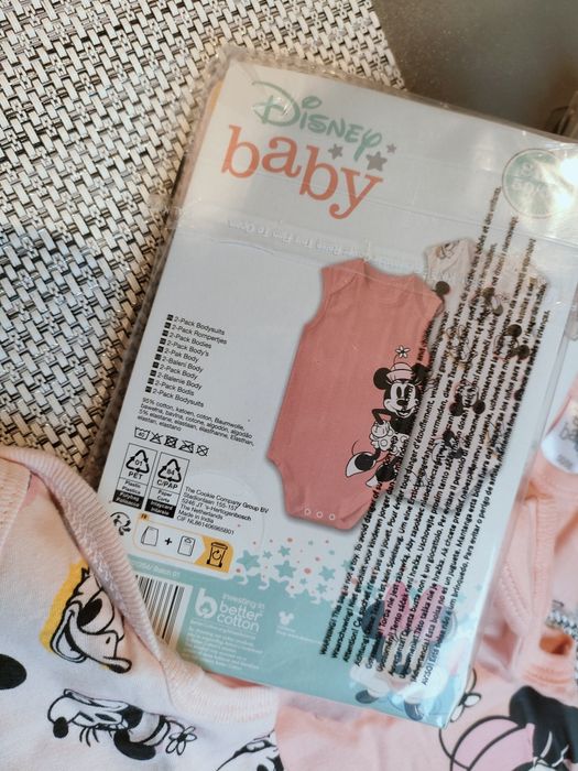 Body niemowlęce dwupak Disney dla dziewczynki i dla chłopca