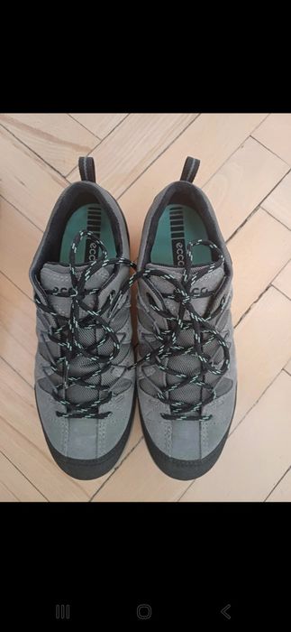 ECCO Buty trekkingowe damskie szare skórzane gore-tex 36