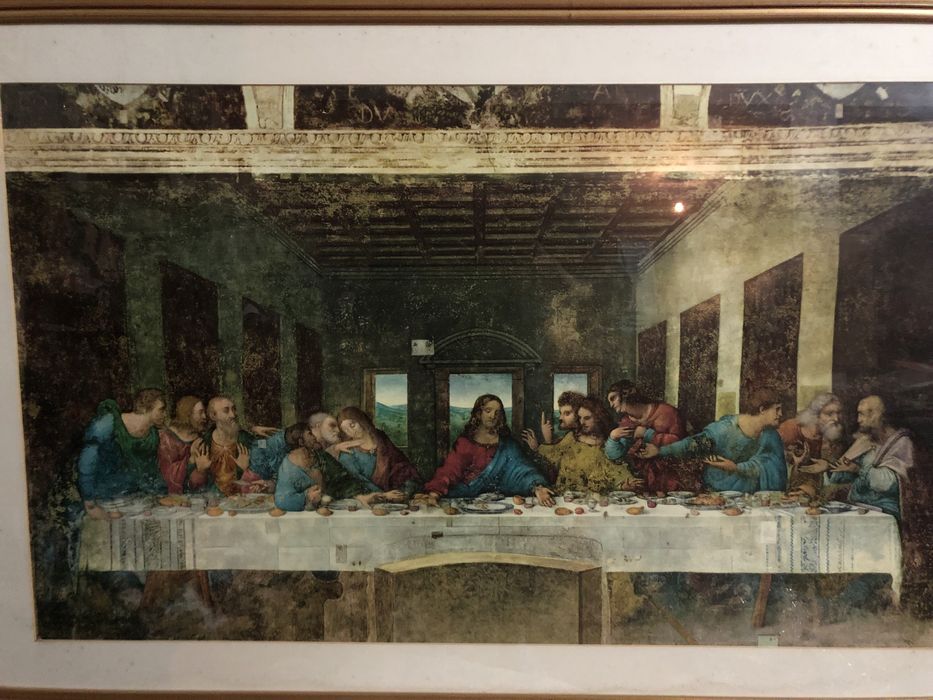 Quadro antigo ultima ceia64750487876993121