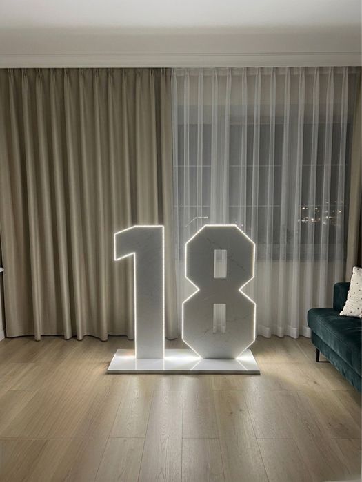 Cyfry led 18 urodziny