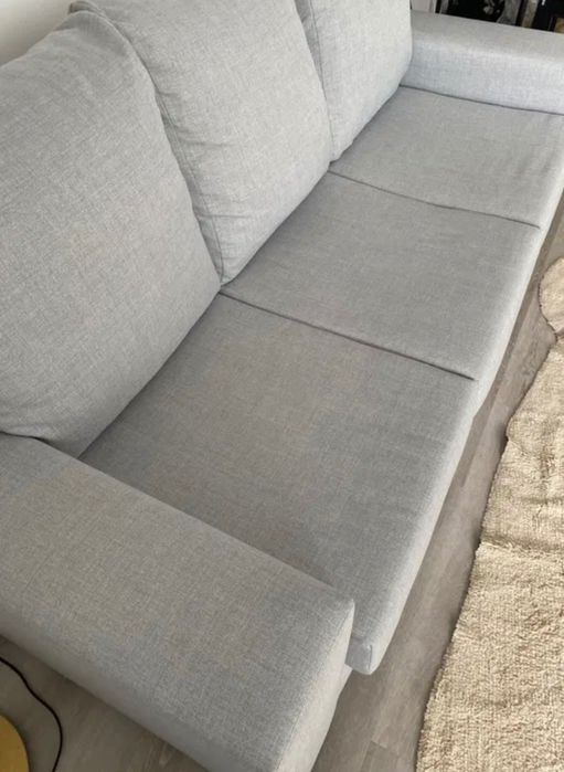 Sofá Cinza 3 Lugares - 85x190cm