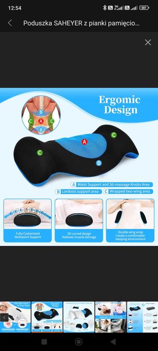 Poduszka z pianki pamięciowej