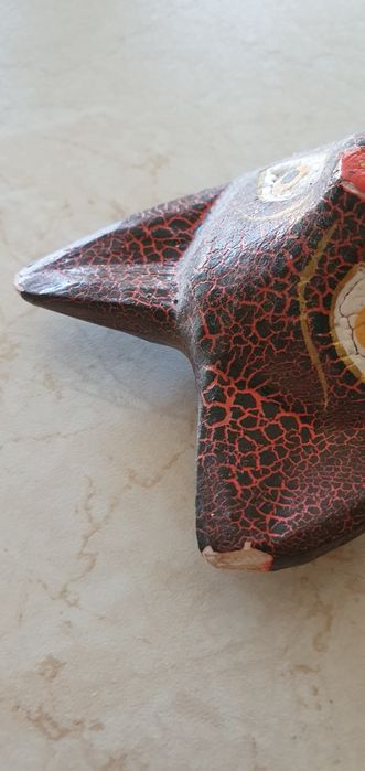 Kot drewniany figurka ozdoba