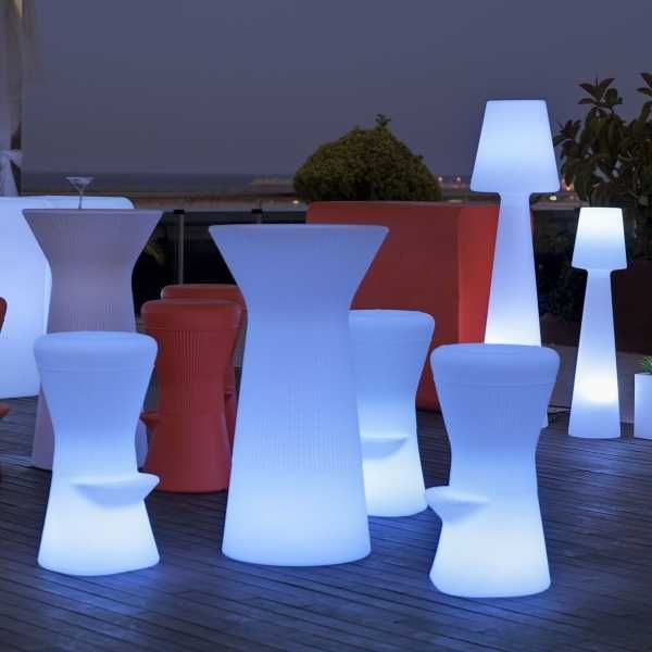 Mobiliario led mesas com iluminação