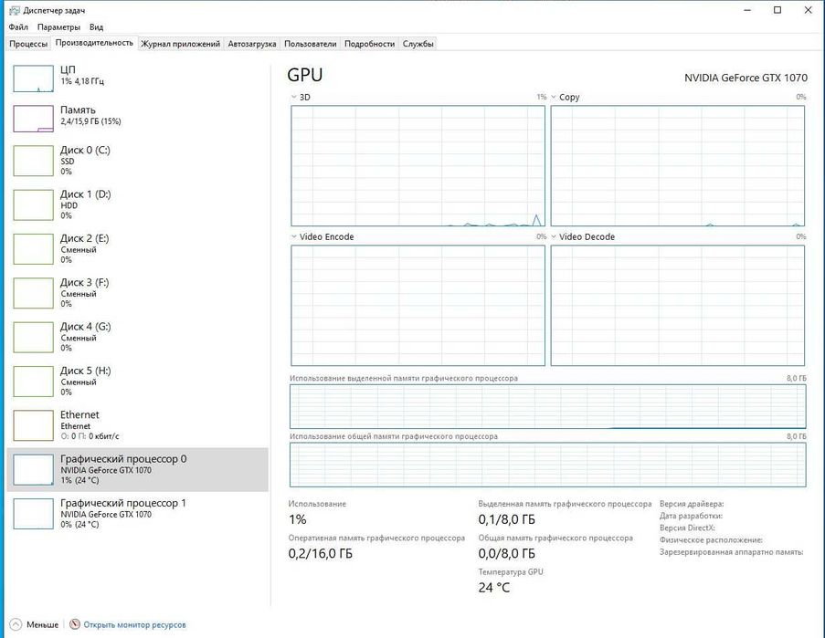 ПК Intel Core i7-4770K 3.50GHz/16GB RAM/ 2 х 1070 8Gb/SSD 120+HDD1000