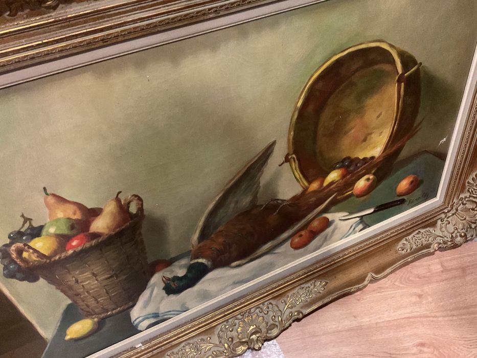 Quadro oleo peça com 140x90 cm