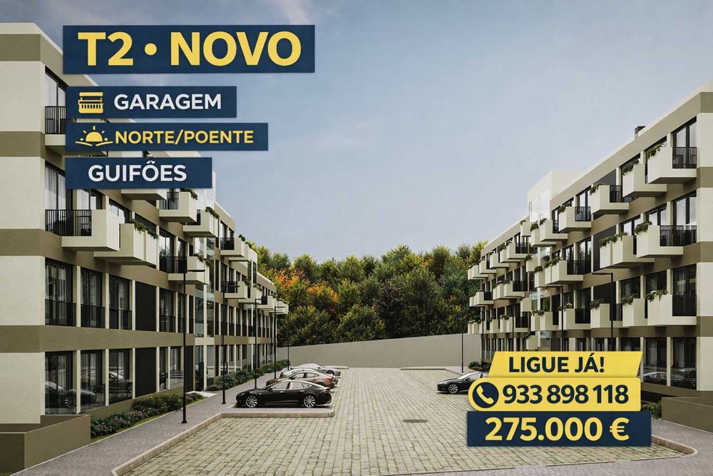 Apartamento T2 no Green Park Residence, Guifões, Matosinhos, Porto