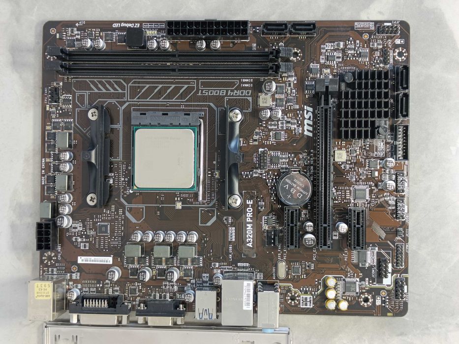 Комплект AMD MSI A320M PRO-E + процесор A10-9700 4 ядра 3.8GHz sAM4