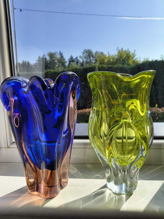 duże wazony ze szkła artystycznego – styl Murano, 26 cm cana za 1 sztuke