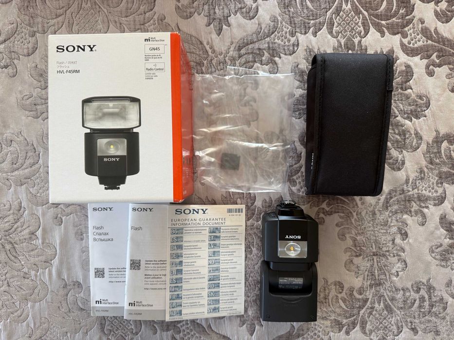 Lampa błyskowa Sony HVL-F45RM | jak nowa | do Sony Alpha A7 III (ILCE-7M3) | Komplet