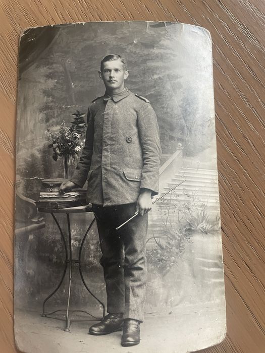 2 stare fotografie z okresu 1905r do 1913 żołnierz Armii Pruskiej