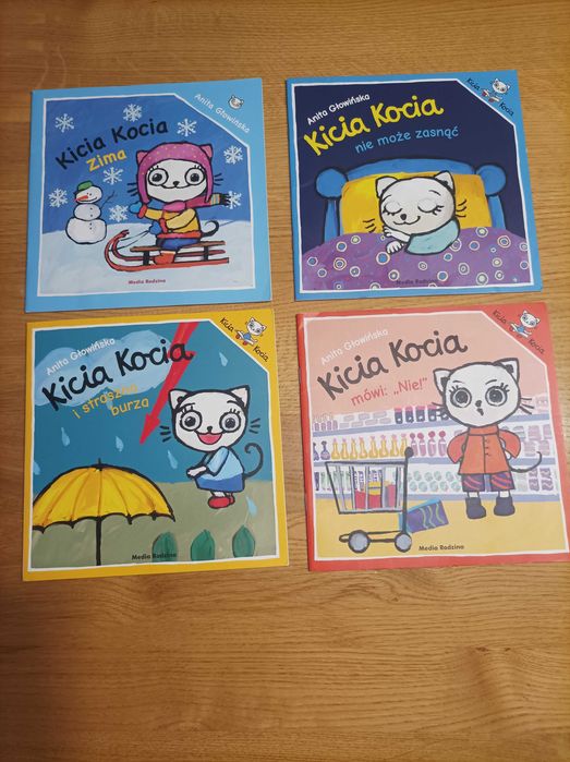 4 książki Kicia Kocia, używane