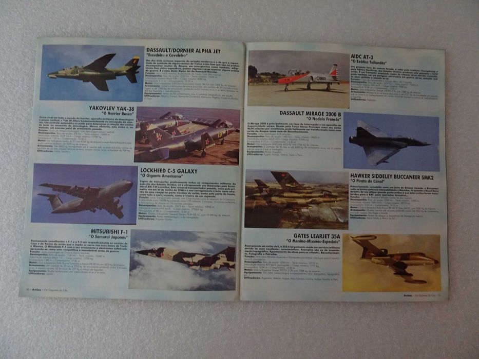 Caderneta de cromos completa - Aviões os Gigantes do Céu