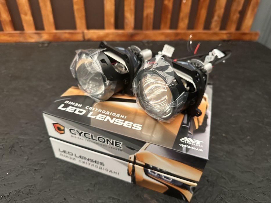 Bi-led лінзи Cyclone q1. 60/70w. 3,0" (78мм).  Бі лед лінзи