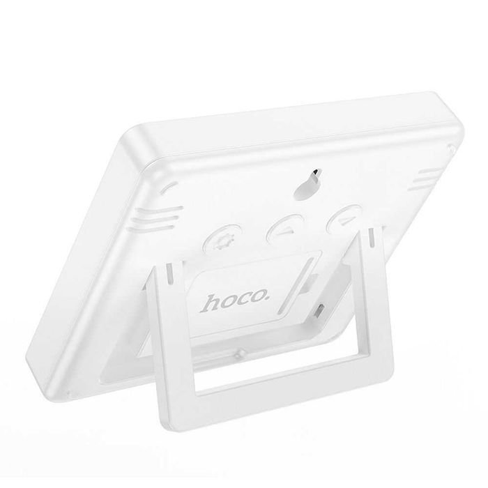 HOCO zegarek ze stacją pogody mały 7,7x6,8 cm  biały