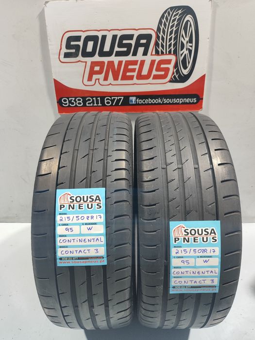 2 pneus semi novos 215-50R17 Continental - Oferta dos Portes