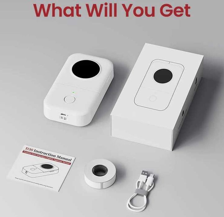 Phomemo Mini Label Maker D30 Etiquetadora Impressora de Etiquetas