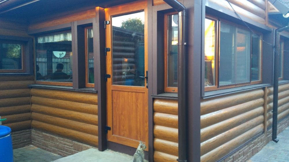 Металлический САЙДИНГ Blockehouse структурная сосна.  Хит продаж.