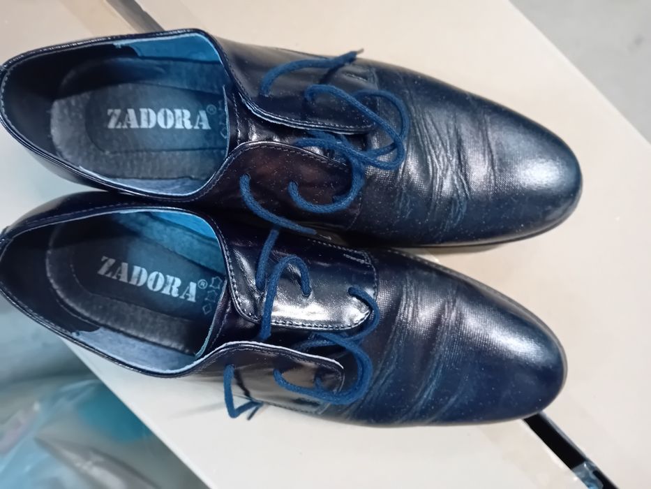 Buty granatowe  chłopięce komunijne