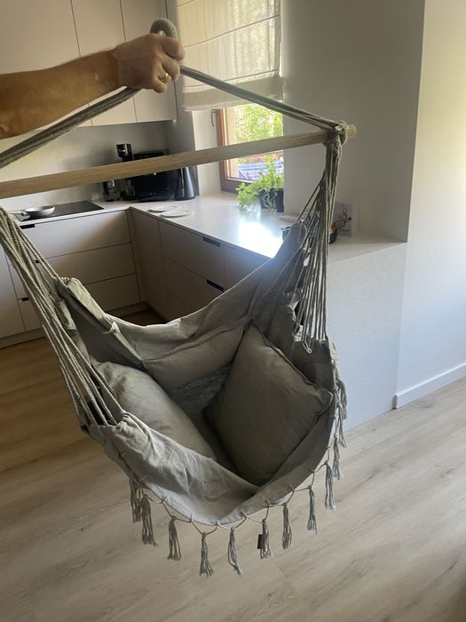 Hamak boho, krzesło brazylijskie szare