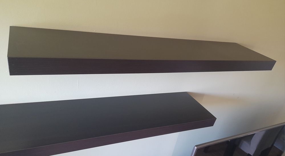 Prateleiras Lack Ikea pretas_castanhas