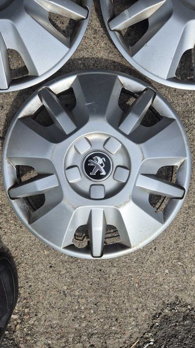 REZERWACJA: Oryginalne kołpaki PEUGEOT 3 szt. | OEM Srebrne | Stan Dobry