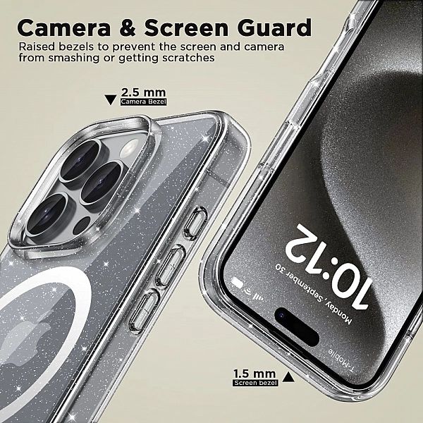Tech-Protect Flexair Hybrid Magsafe Iphone 16 Pro Max Glitter